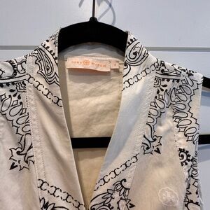 Beautiful Tory Burch Black and White Women's long dress with super details.